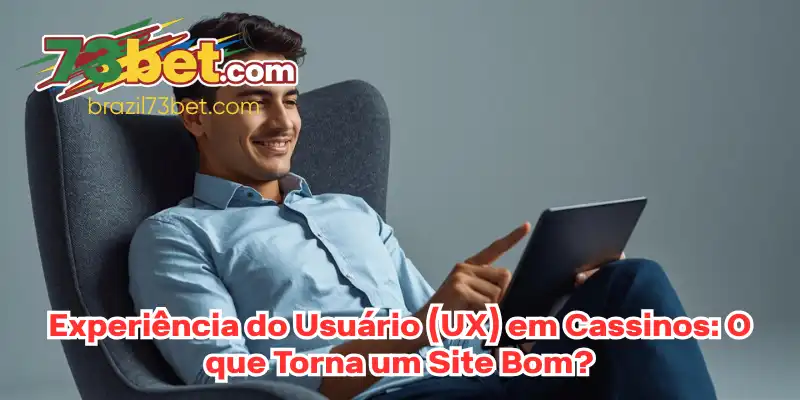 Gráfico mostrando os pilares da experiência do usuário (UX) em cassinos online: Velocidade, Navegação e App