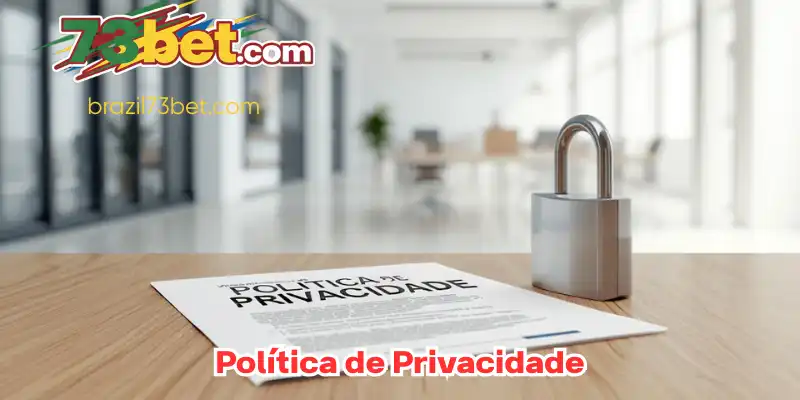 Documento da Política de Privacidade e um cadeado, simbolizando proteção de dados no Brasil